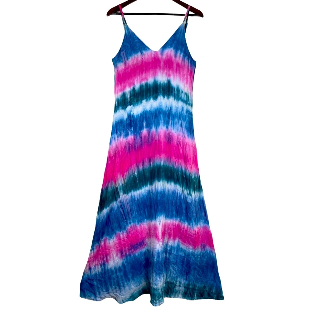 Tobi Tye-Dyed Summer Strappy Maxi Dress S